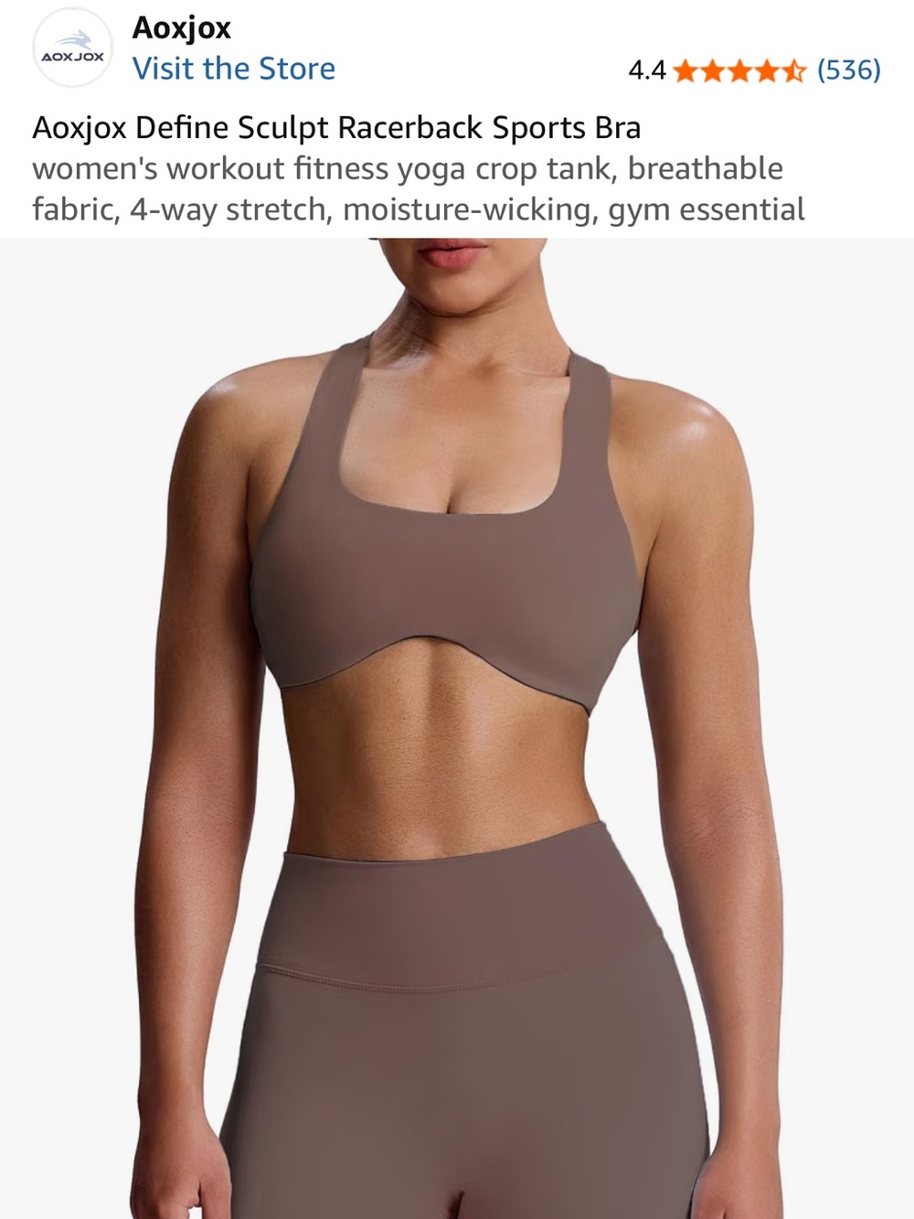 Racerback Sports Bra